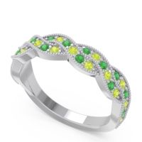 Half Eternity Milgrain Pave Tantvaya Band