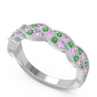Half Eternity Milgrain Pave Tantvaya Band