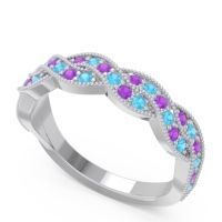 Half Eternity Milgrain Pave Tantvaya Band
