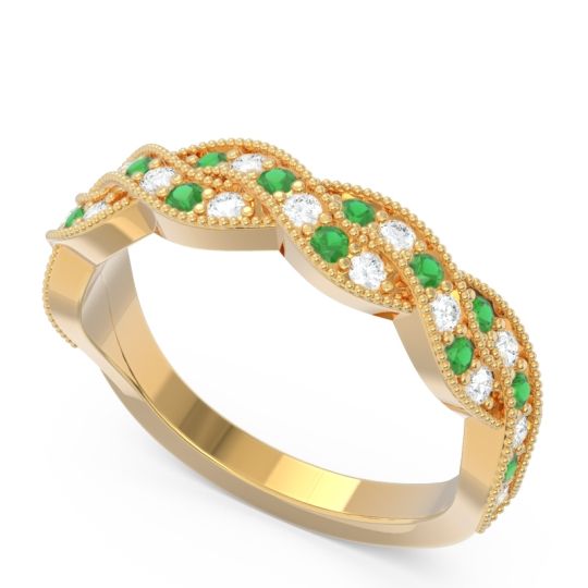 Half Eternity Milgrain Pave Tantvaya Band