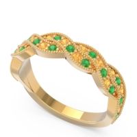 Half Eternity Milgrain Pave Tantvaya Band