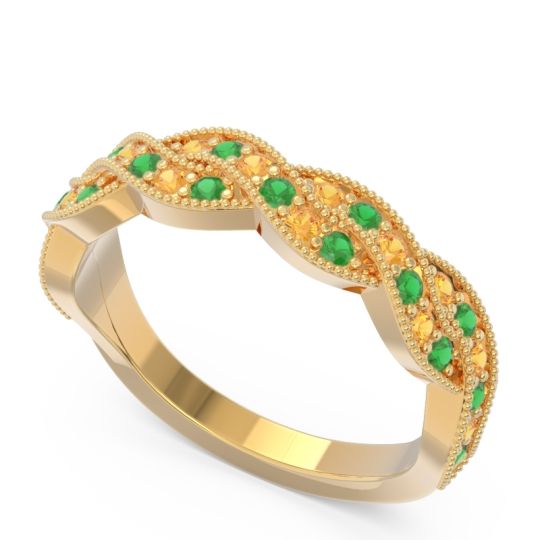 Half Eternity Milgrain Pave Tantvaya Band
