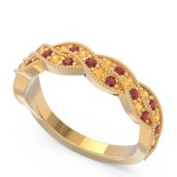 Half Eternity Milgrain Pave Tantvaya Band