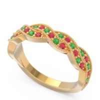 Half Eternity Milgrain Pave Tantvaya Band