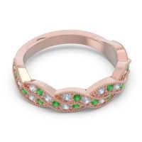 Half Eternity Milgrain Pave Tantvaya Band