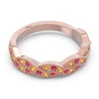 Half Eternity Milgrain Pave Tantvaya Band