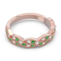 Half Eternity Milgrain Pave Tantvaya Band