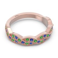 Half Eternity Milgrain Pave Tantvaya Band