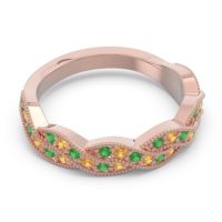 Half Eternity Milgrain Pave Tantvaya Band