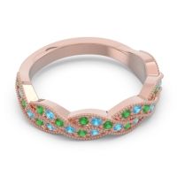 Half Eternity Milgrain Pave Tantvaya Band