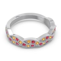 Half Eternity Milgrain Pave Tantvaya Band