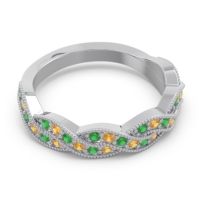 Half Eternity Milgrain Pave Tantvaya Band