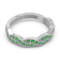 Half Eternity Milgrain Pave Tantvaya Band