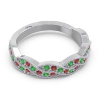 Half Eternity Milgrain Pave Tantvaya Band