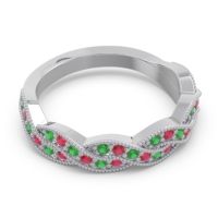 Half Eternity Milgrain Pave Tantvaya Band