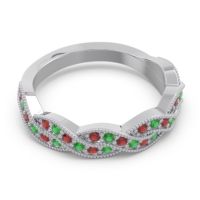 Half Eternity Milgrain Pave Tantvaya Band