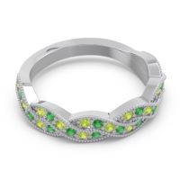 Half Eternity Milgrain Pave Tantvaya Band
