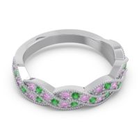 Half Eternity Milgrain Pave Tantvaya Band