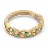 Half Eternity Milgrain Pave Tantvaya Band