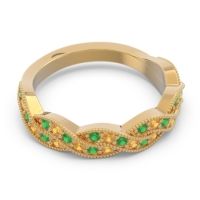 Half Eternity Milgrain Pave Tantvaya Band