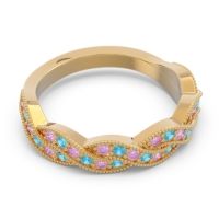 Half Eternity Milgrain Pave Tantvaya Band