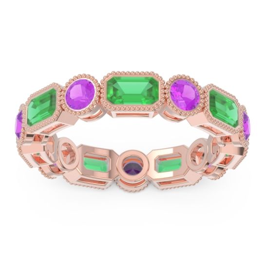 Art Deco Milgrain Bezel Viparita Band