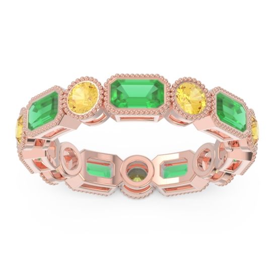 Art Deco Milgrain Bezel Viparita Band