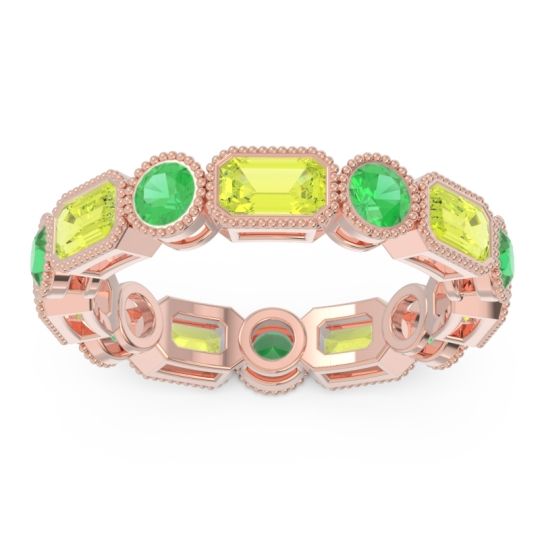 Art Deco Milgrain Bezel Viparita Band