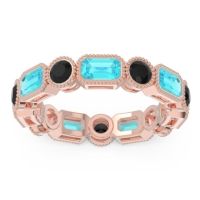 Art Deco Milgrain Bezel Viparita Band