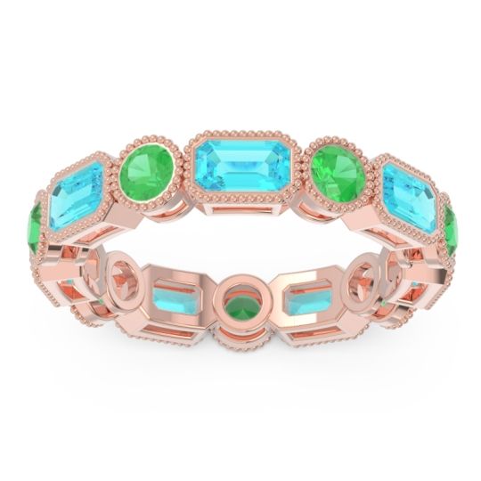 Art Deco Milgrain Bezel Viparita Band