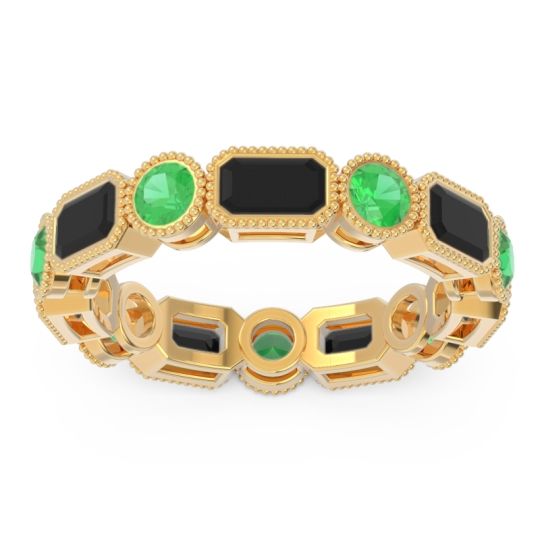 Art Deco Milgrain Bezel Viparita Band
