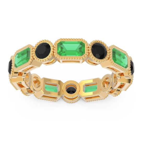 Art Deco Milgrain Bezel Viparita Band