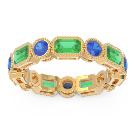 Art Deco Milgrain Bezel Viparita Band