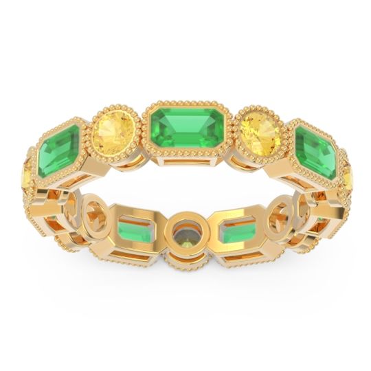 Art Deco Milgrain Bezel Viparita Band