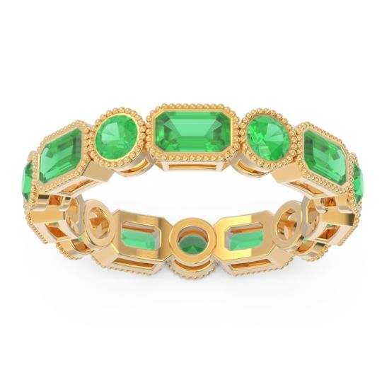 Art Deco Milgrain Bezel Viparita Band