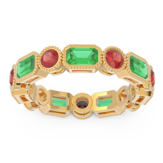 Art Deco Milgrain Bezel Viparita Band
