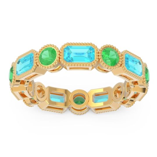 Art Deco Milgrain Bezel Viparita Band