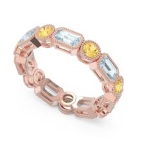 Art Deco Milgrain Bezel Viparita Band