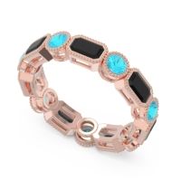 Art Deco Milgrain Bezel Viparita Band