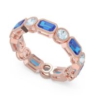 Art Deco Milgrain Bezel Viparita Band
