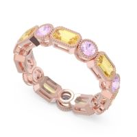 Art Deco Milgrain Bezel Viparita Band