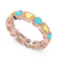 Art Deco Milgrain Bezel Viparita Band
