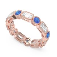 Art Deco Milgrain Bezel Viparita Band