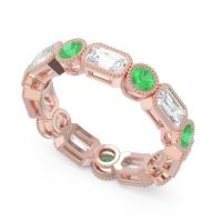 Art Deco Milgrain Bezel Viparita Band