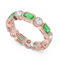 Art Deco Milgrain Bezel Viparita Band