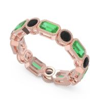 Art Deco Milgrain Bezel Viparita Band