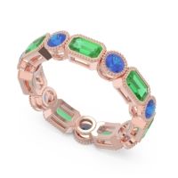 Art Deco Milgrain Bezel Viparita Band