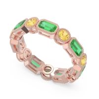 Art Deco Milgrain Bezel Viparita Band
