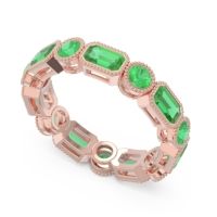 Art Deco Milgrain Bezel Viparita Band