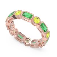 Art Deco Milgrain Bezel Viparita Band